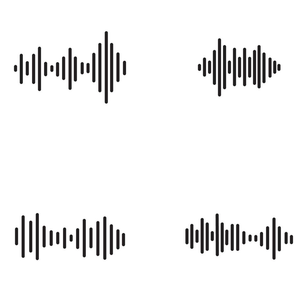Sound waves vector illustration design template