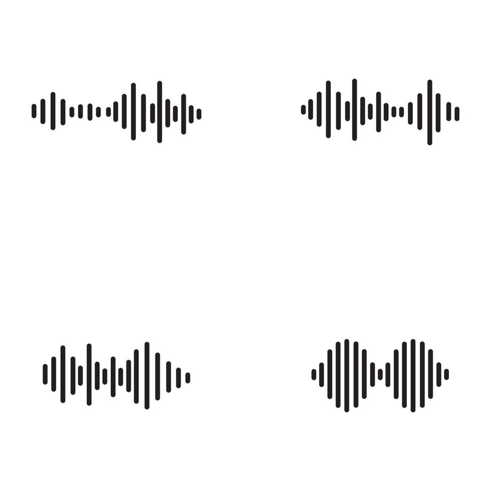 Plantilla de diseño de ilustración de vector de ondas de sonido
