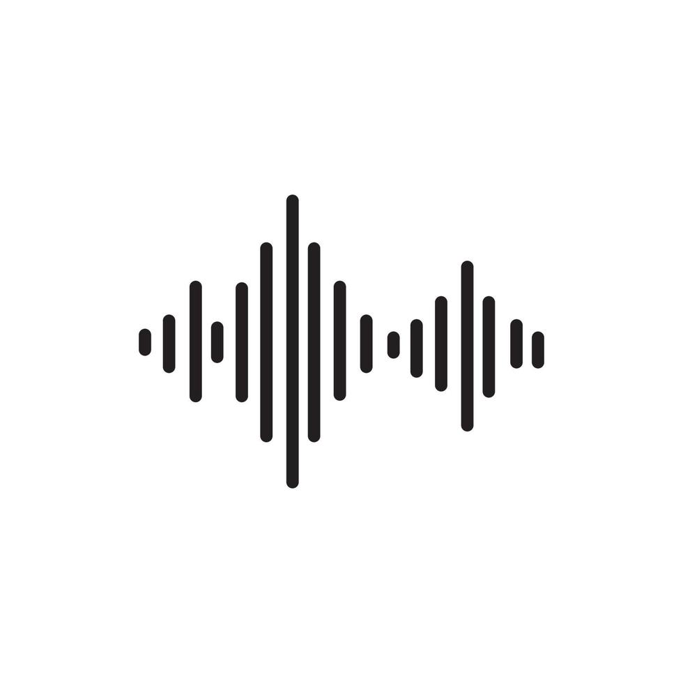 Sound waves vector illustration design template