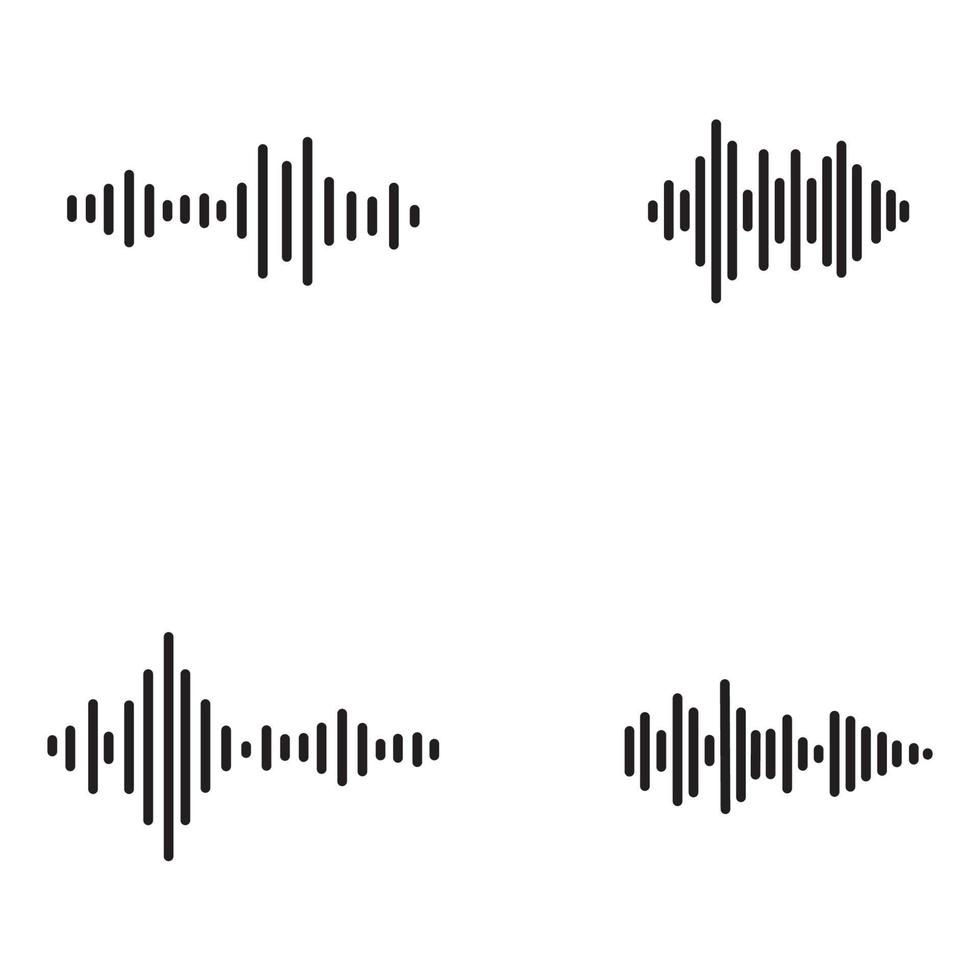 Sound waves vector illustration design template