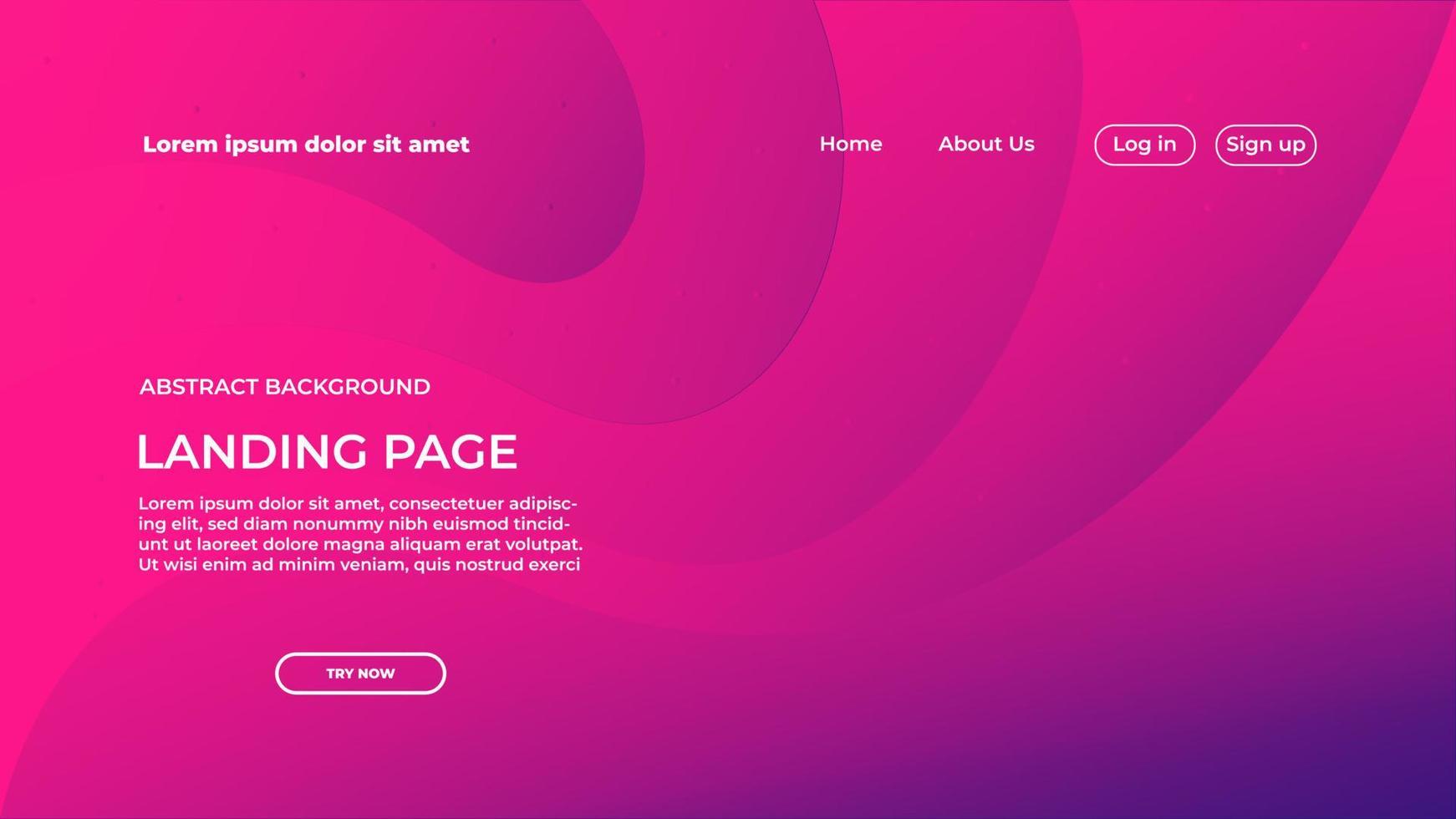 Landing Page Background Design Template vector