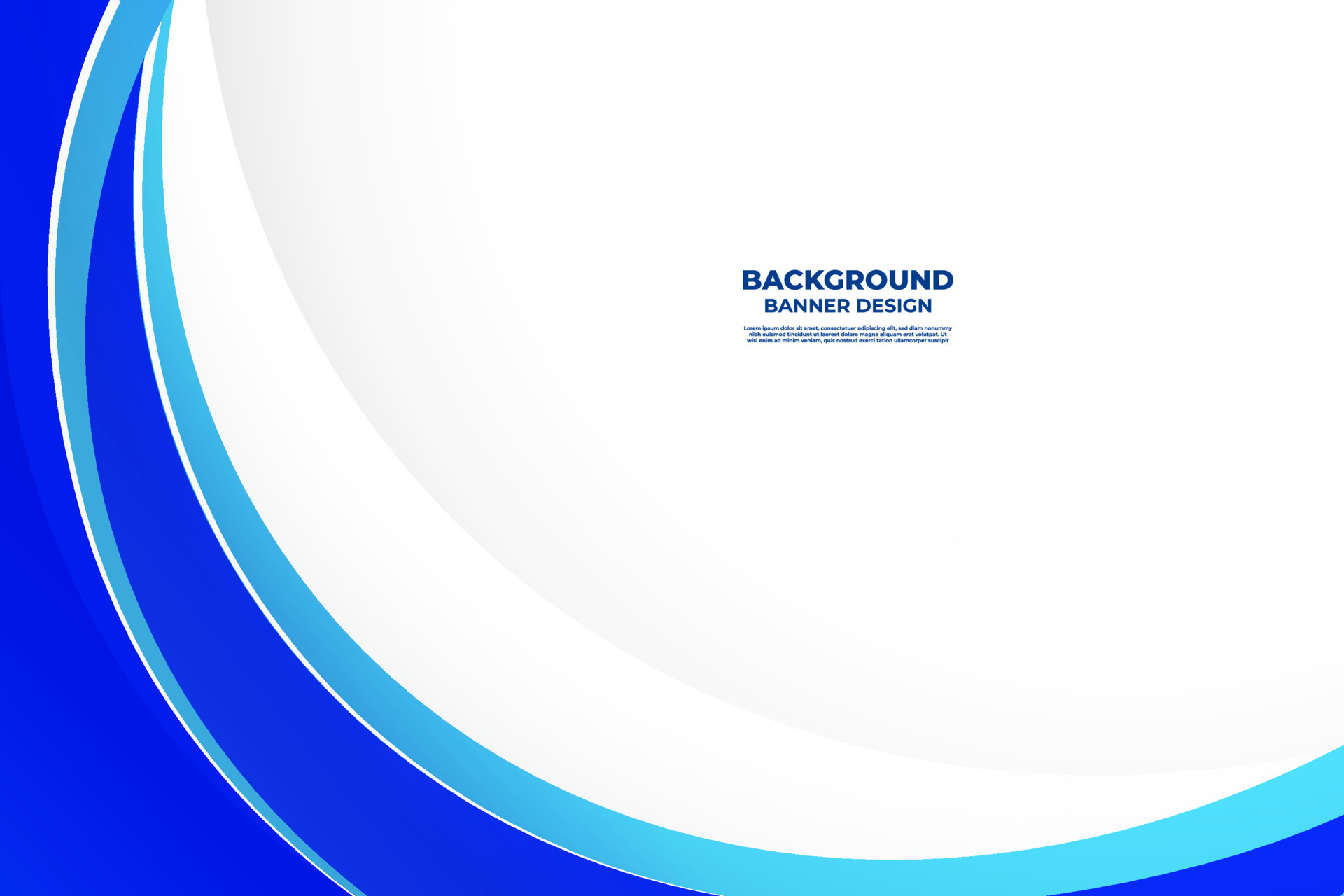 Blue Wave Background Banner Design Template For Flyer, Business Poster