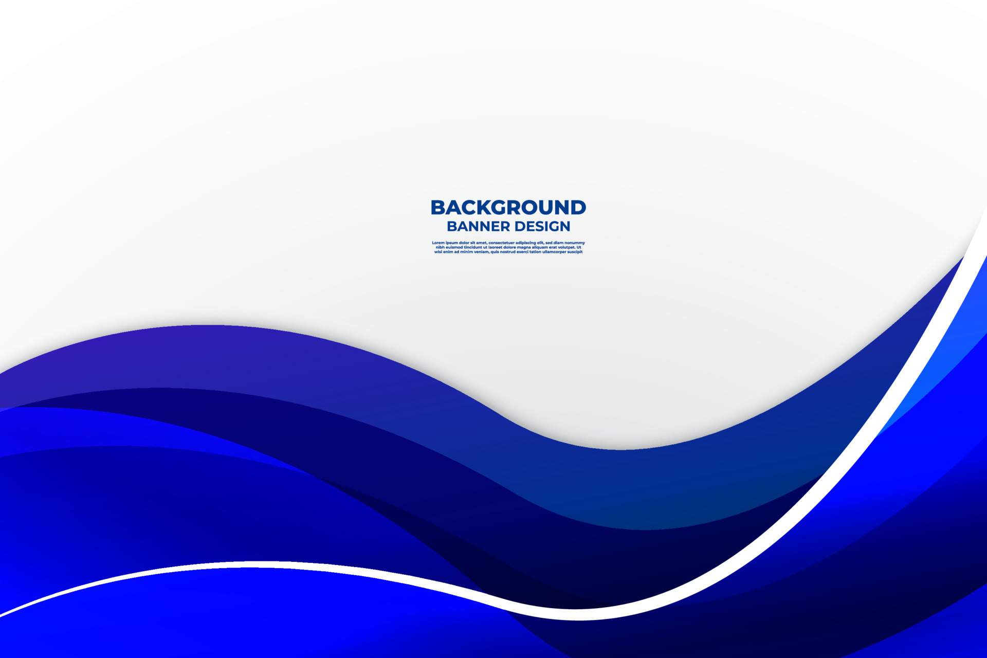 Blue Wave Background Banner Design Template For Flyer, Business Poster