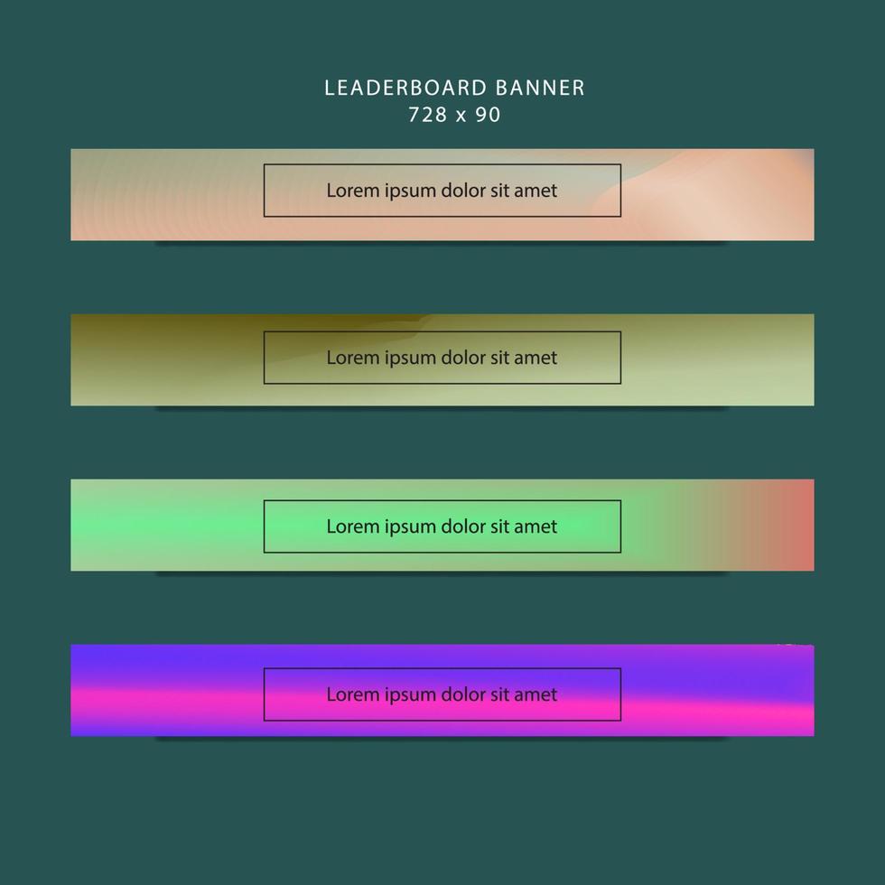 Leaderboard Banner Template Design For Website Banner vector