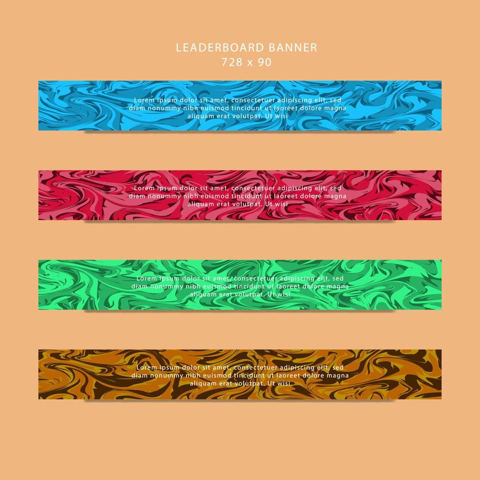 Leaderboard Banner Template Design For Website Banner vector