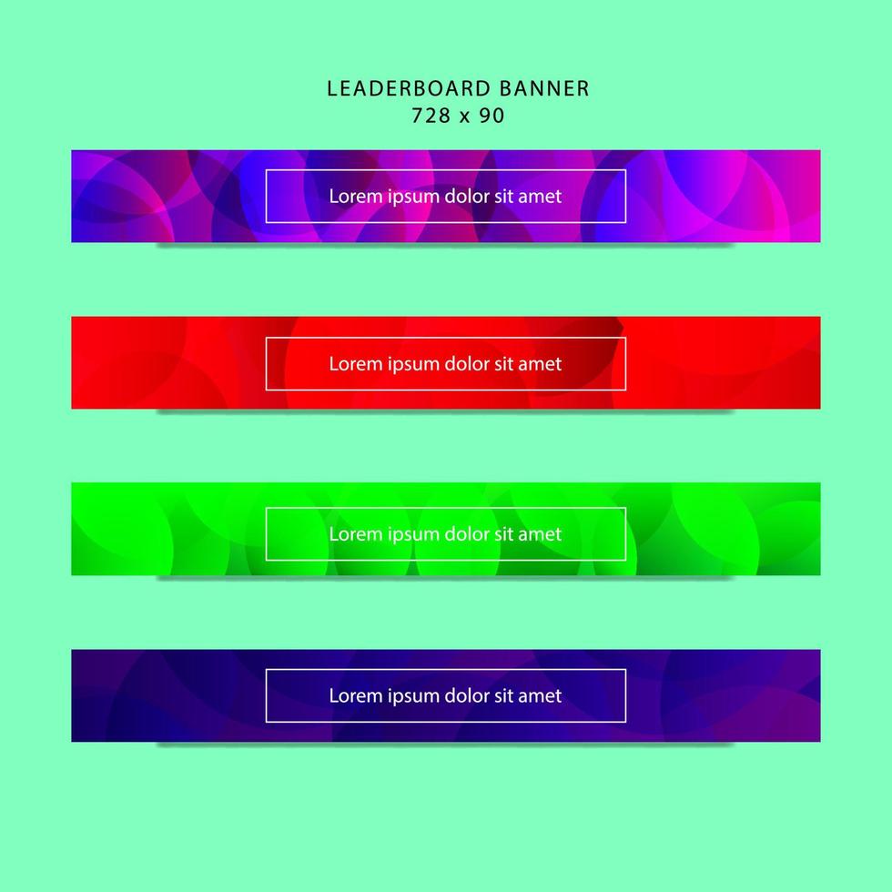 Leaderboard Banner Template Design For Website Banner vector