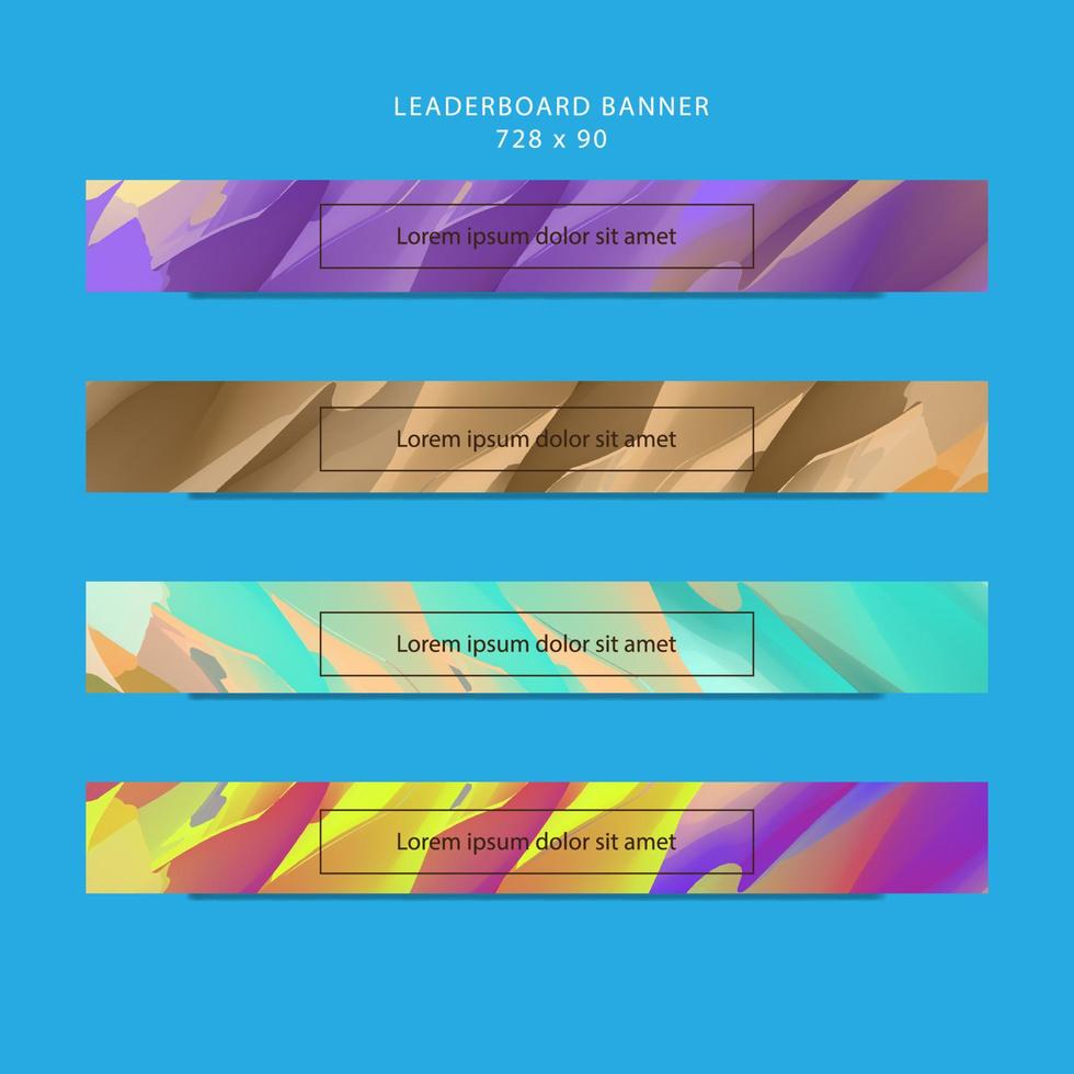 Leaderboard Banner Template Design For Website Banner vector