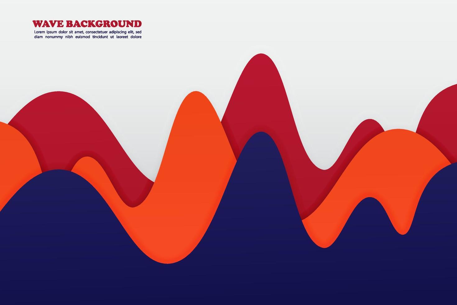 Colorful Wave Background Design Template vector