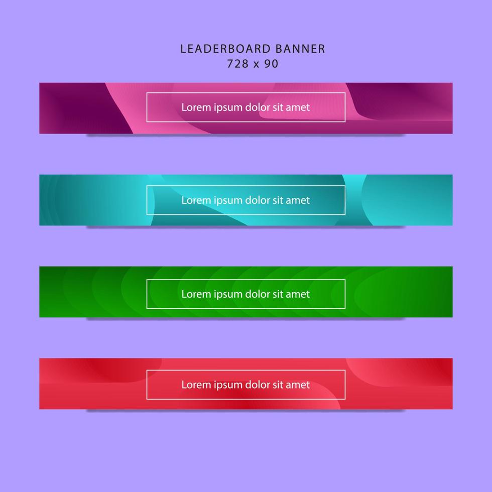 Leaderboard Banner Template Design For Website Banner vector
