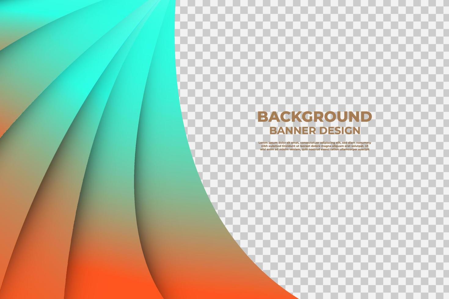Colorful wave Background Banner Design Template vector