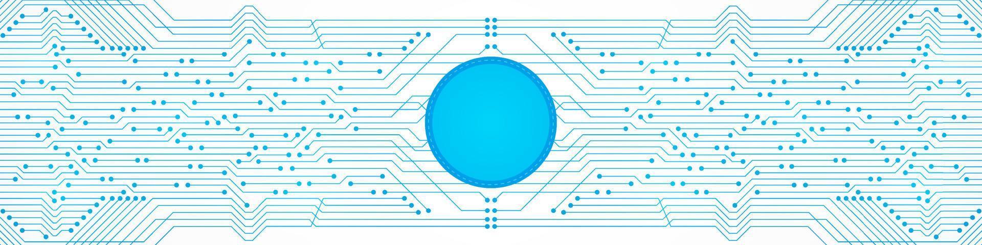 Microchip Technology Background, blue digital circuit board pattern vector