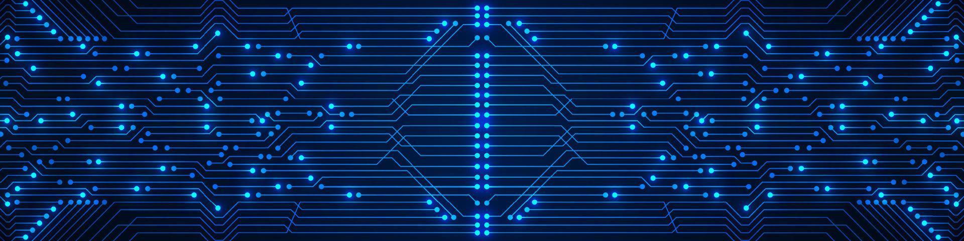 Microchip Technology Background, blue digital circuit board pattern vector