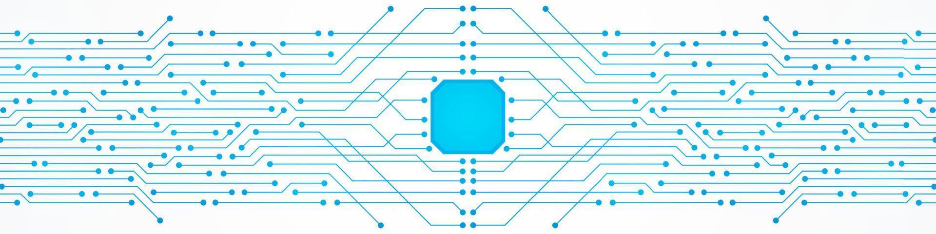 Microchip Technology Background, blue digital circuit board pattern vector