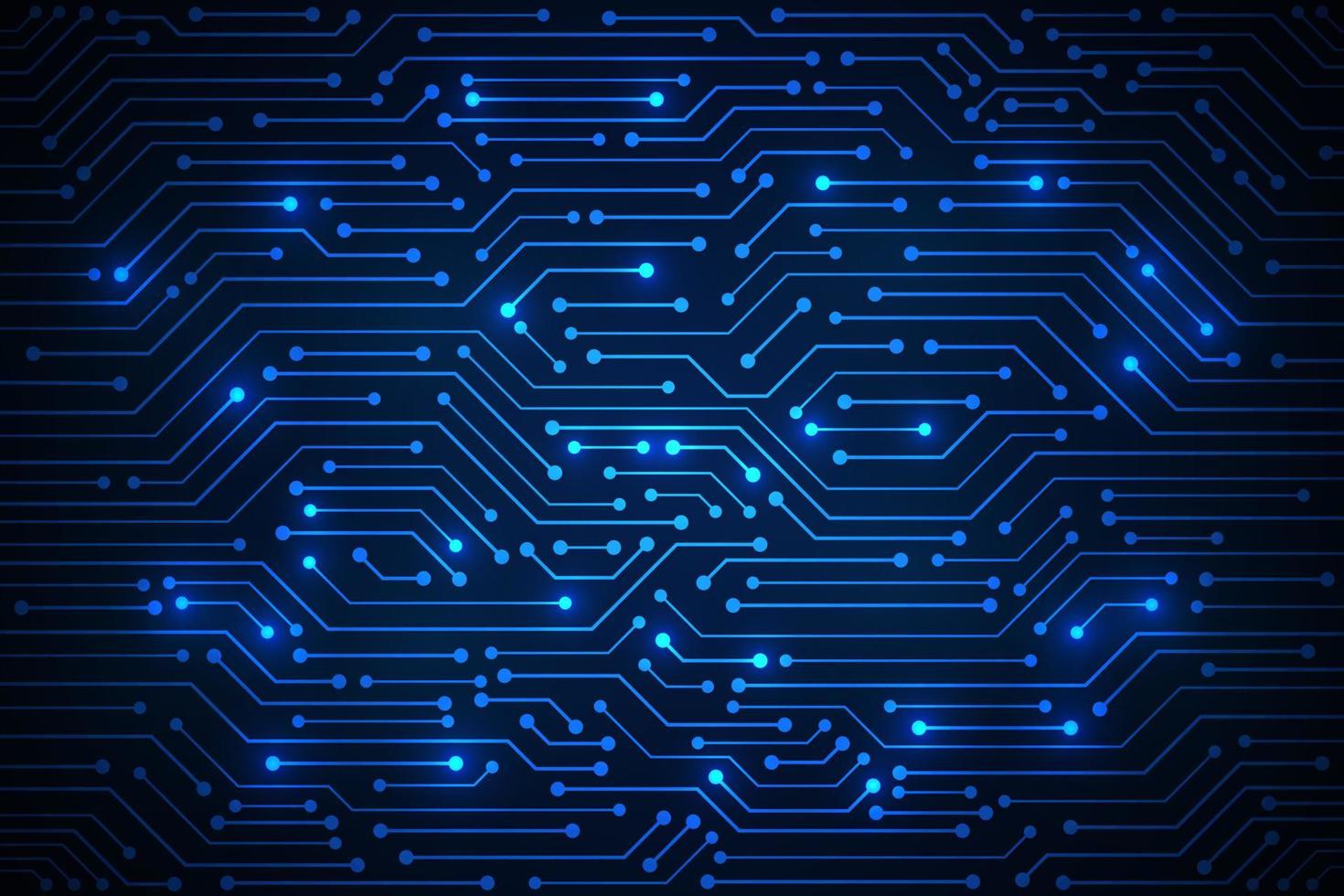 Abstract Technology Background, blue circuit board pattern, blank space vector