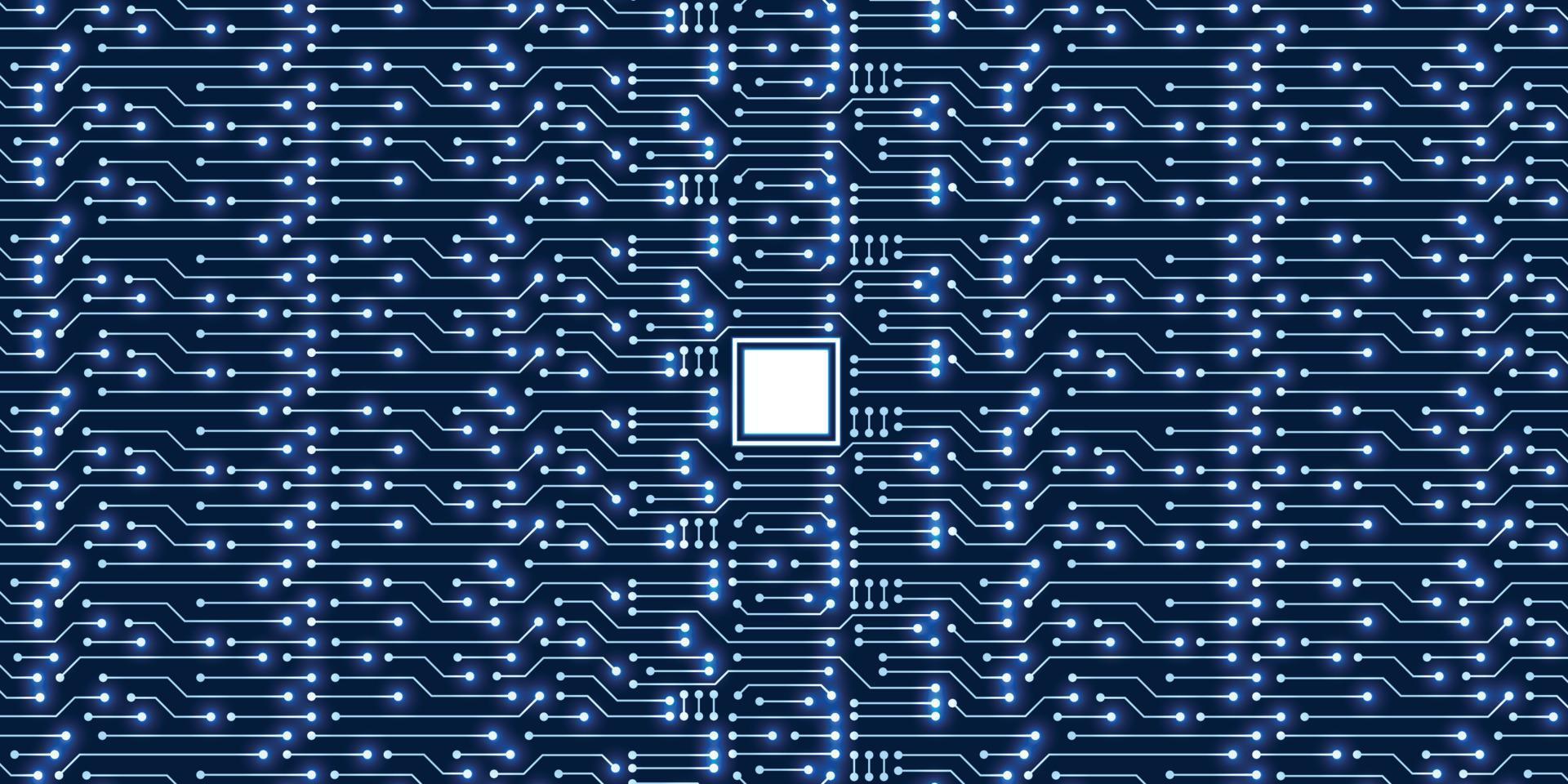 Microchip Technology Background, blue digital circuit board pattern vector