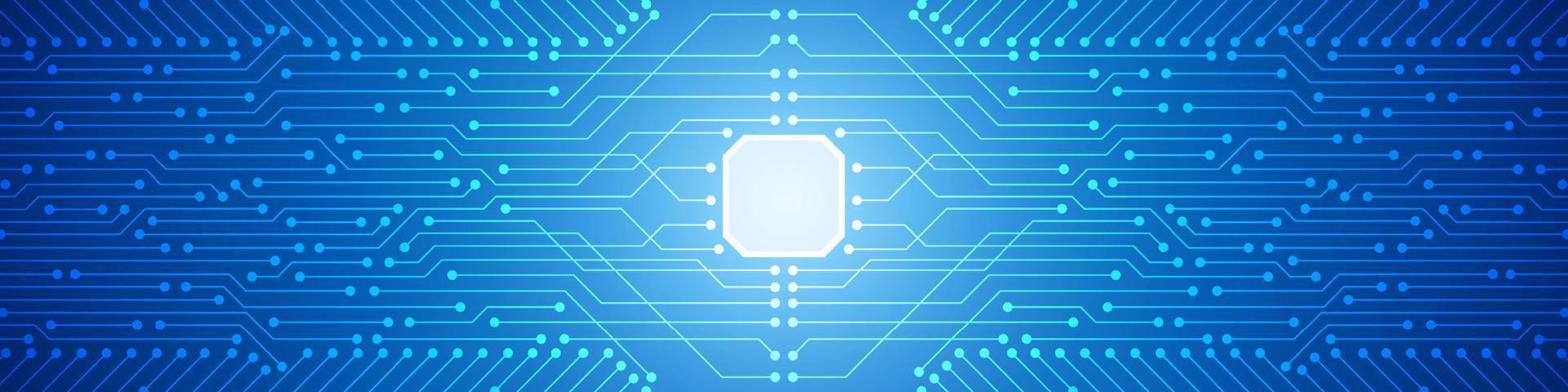 Microchip Technology Background, blue digital circuit board pattern vector
