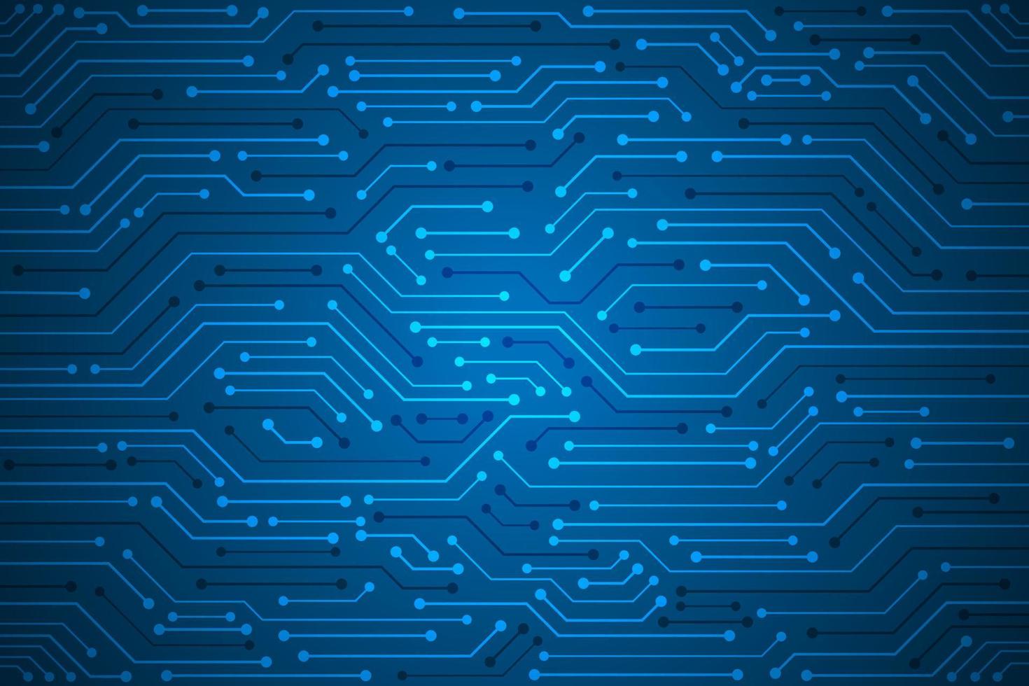 Abstract Technology Background, blue circuit board pattern, blank space vector