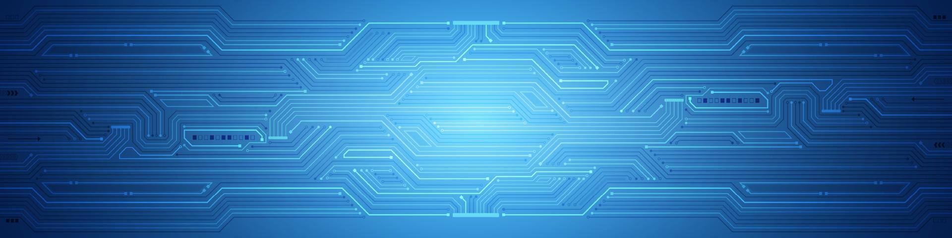 Microchip Technology Background, blue digital circuit board pattern vector
