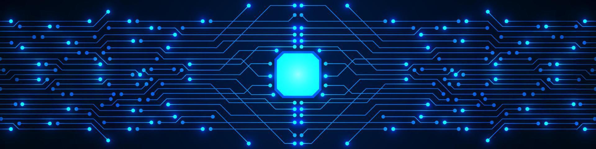 Microchip Technology Background, blue digital circuit board pattern vector