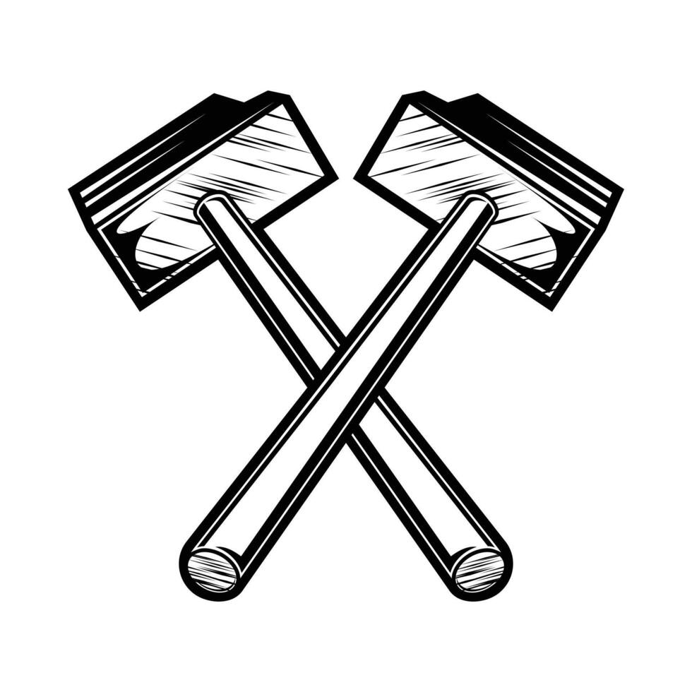 Vector hammer illustration icon
