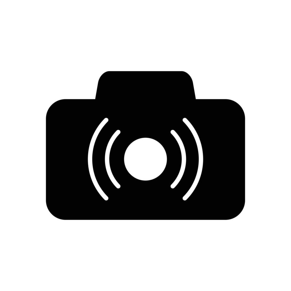 Logo camera signal minimalist icon vector symbol flat design