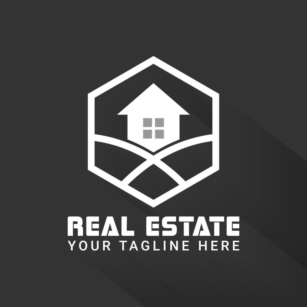 diseño de logotipo inmobiliario vector