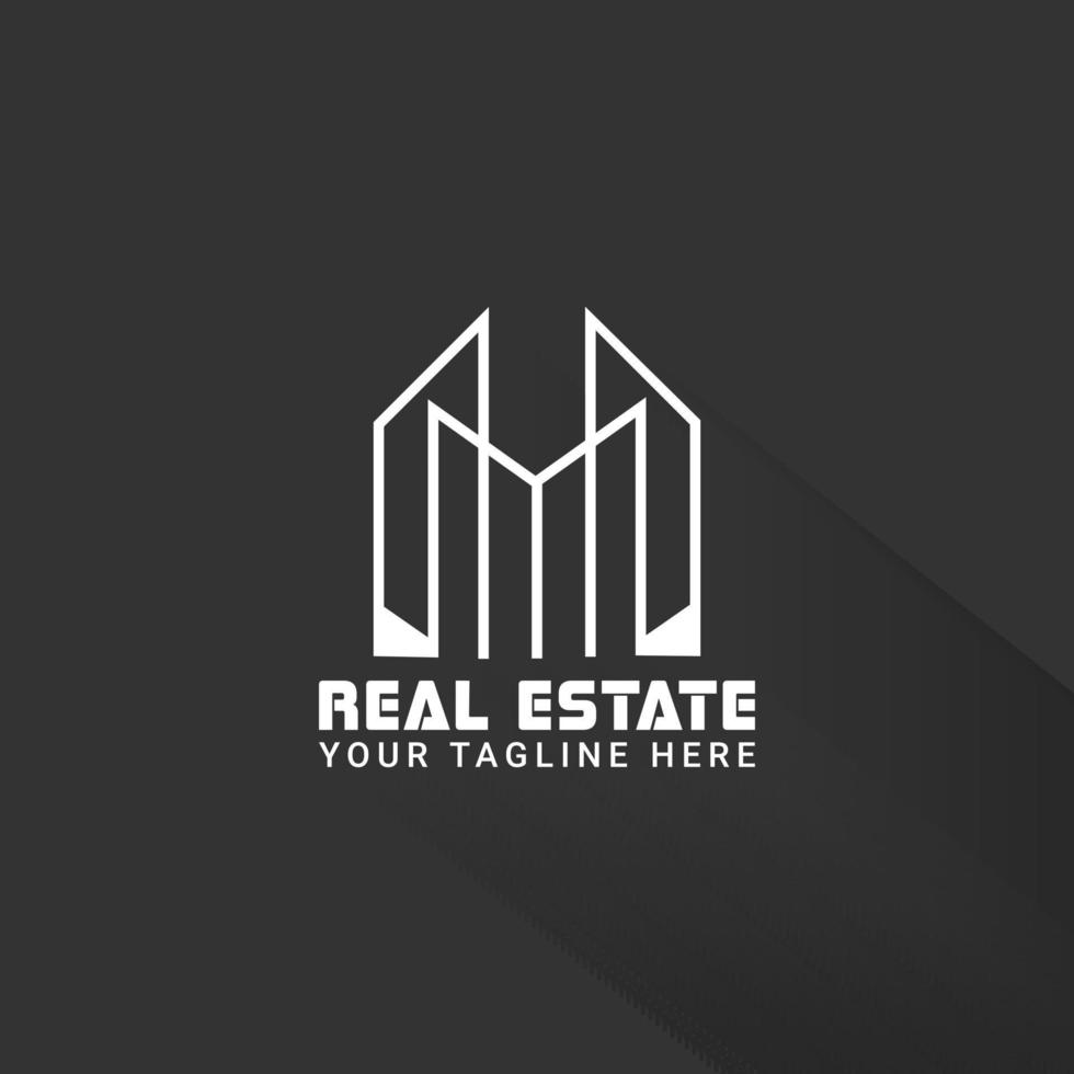 diseño de logotipo inmobiliario vector