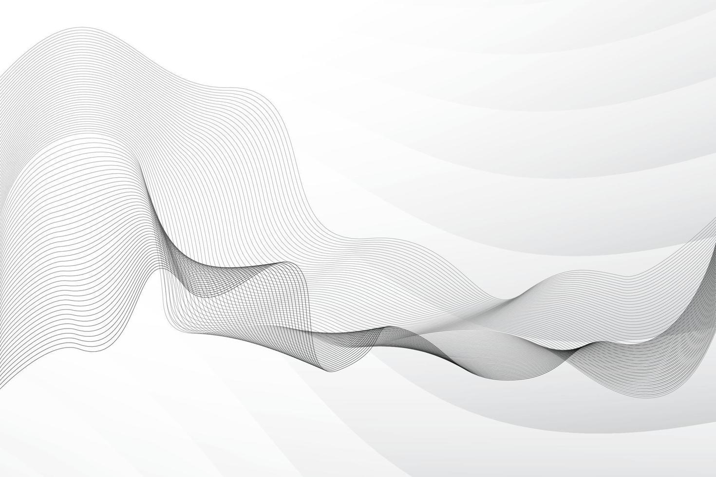 Abstract wave element on gray background with modern stripes. Vector illustration.