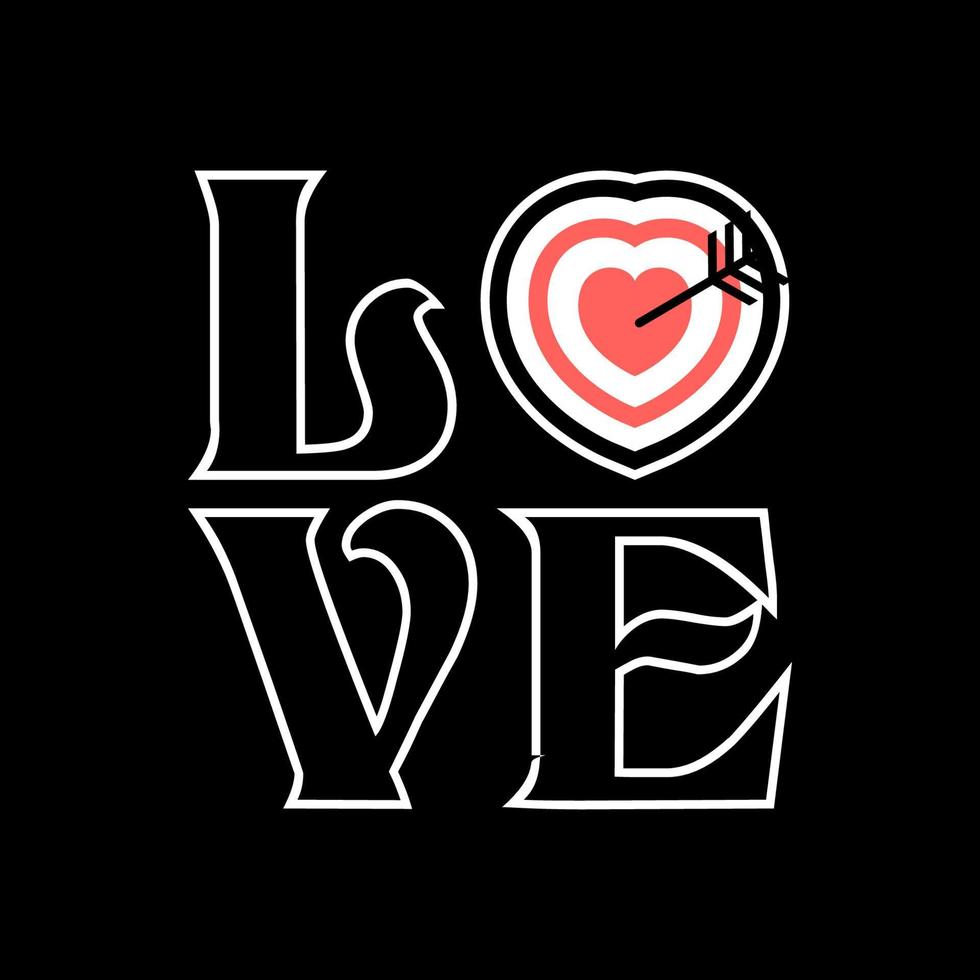 Love T shirt Illustration vector