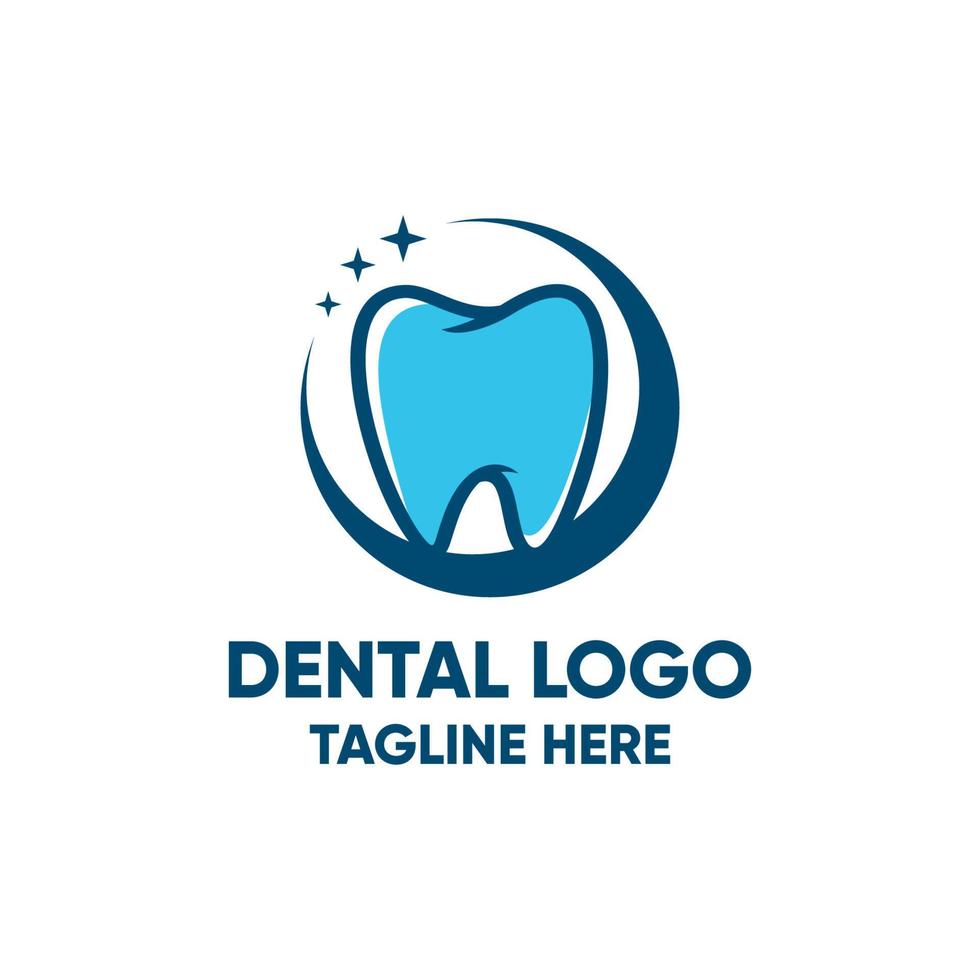 Dental Logo Tooth Design Vector Template. Dental Logo Icon Isolated On White Background