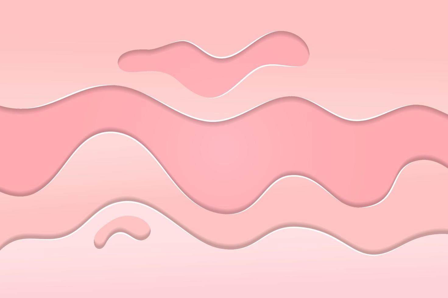 Abstract pink paper cut background vector