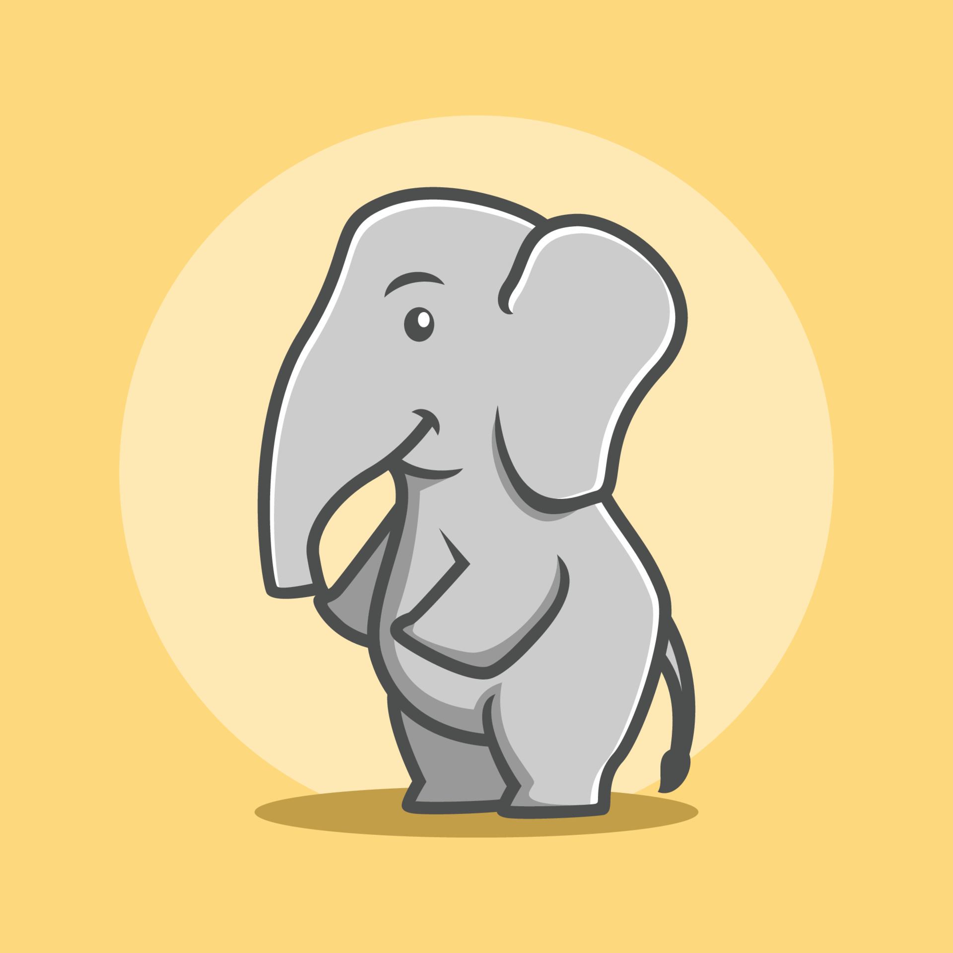Elephant cartoon vector illustration, Cute Cartoon elephant 5211076 Vector  Art at Vecteezy