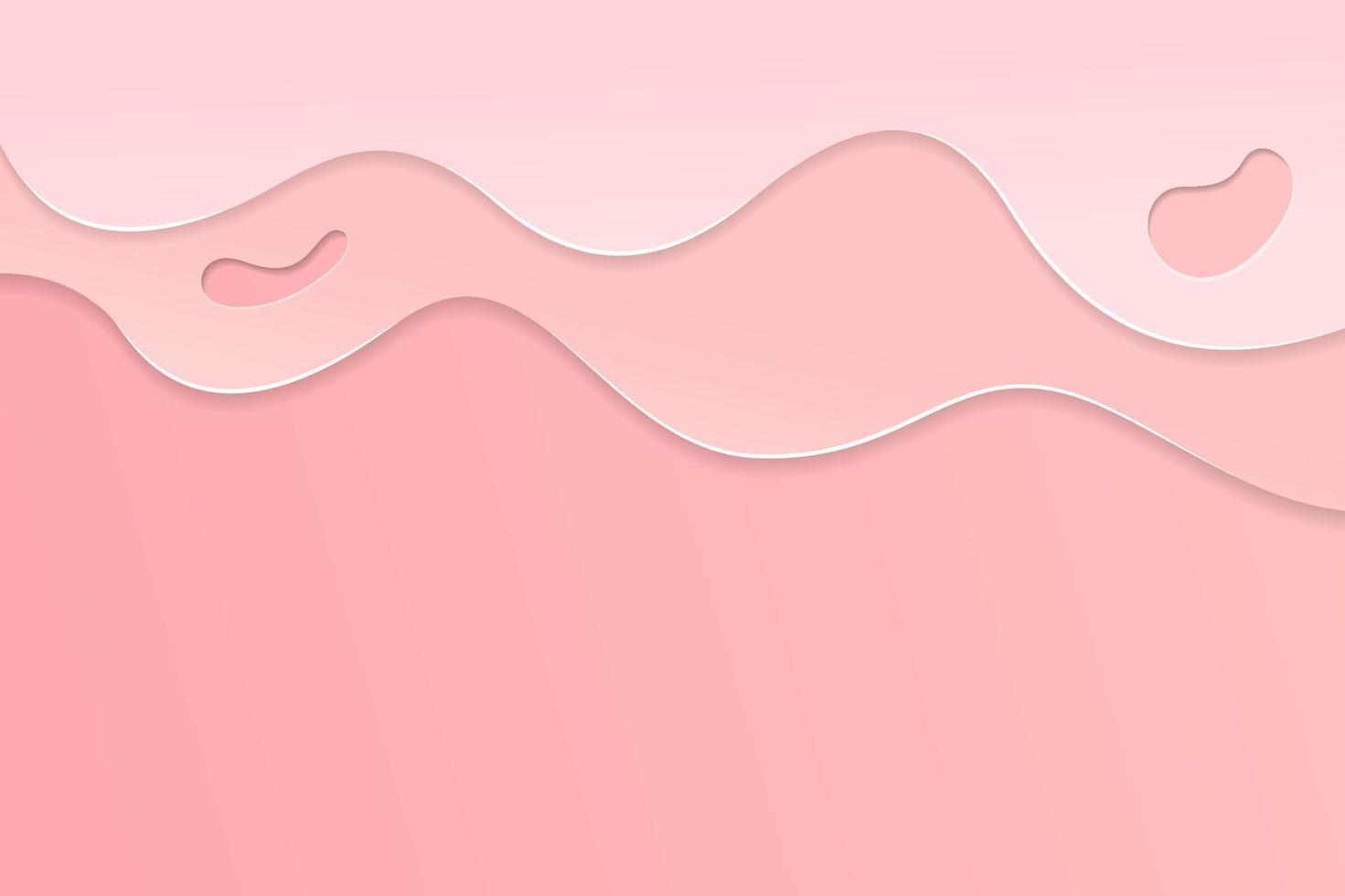 Abstract pink paper cut background vector