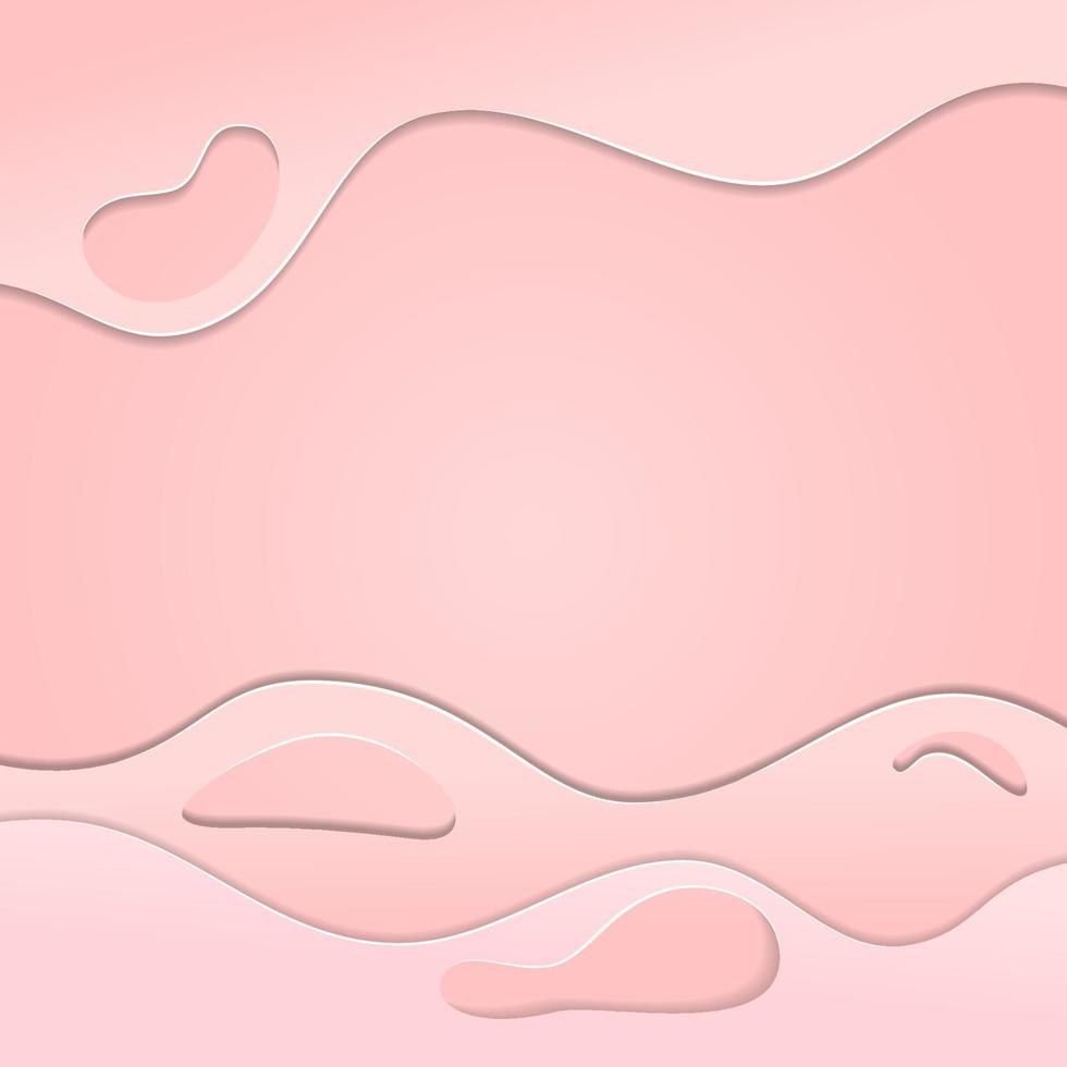 Abstract pink paper cut background vector