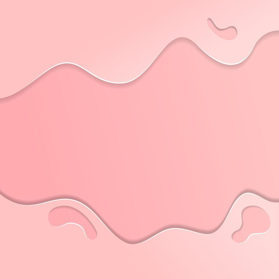 Abstract pink paper cut background vector