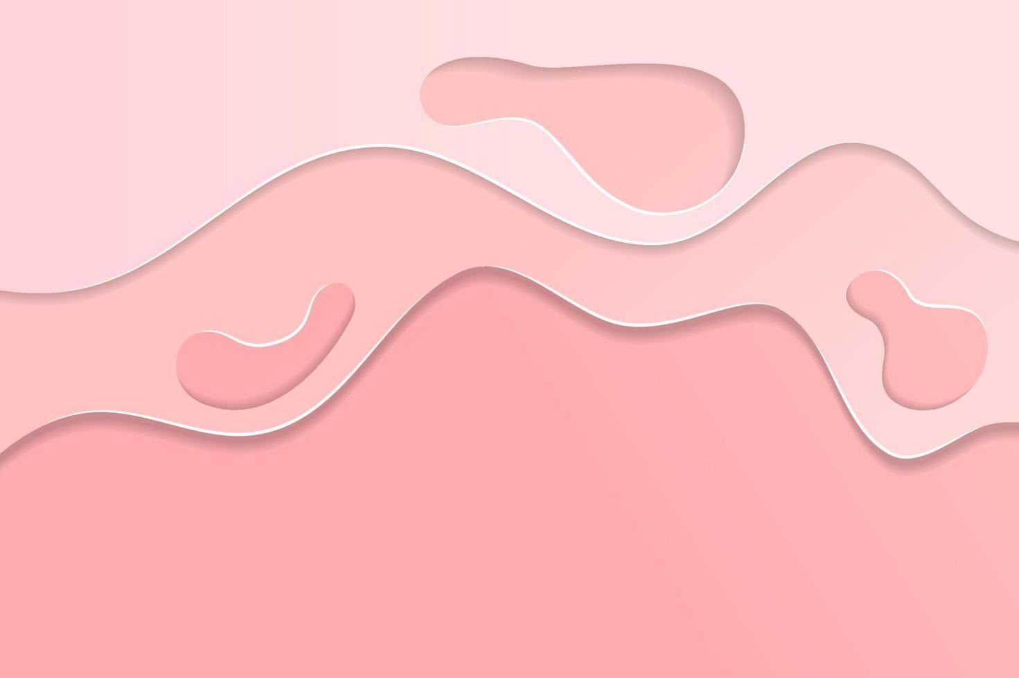 Abstract pink paper cut background vector