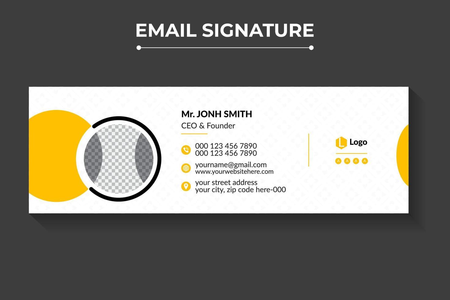 Modern email signature business footer template design Pro Vector. vector