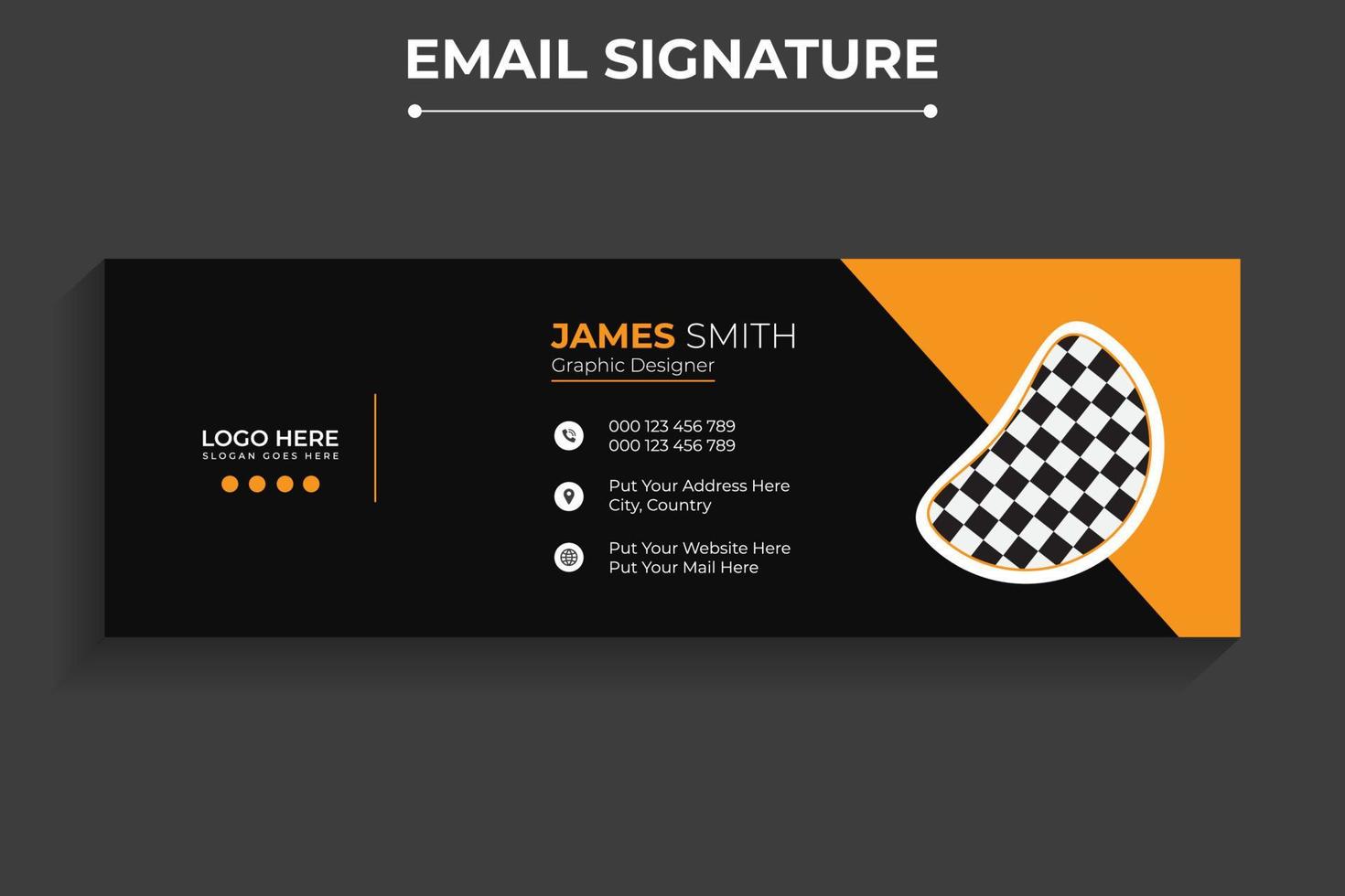 Professional modern Email signature or email footer Template design Pro Vector