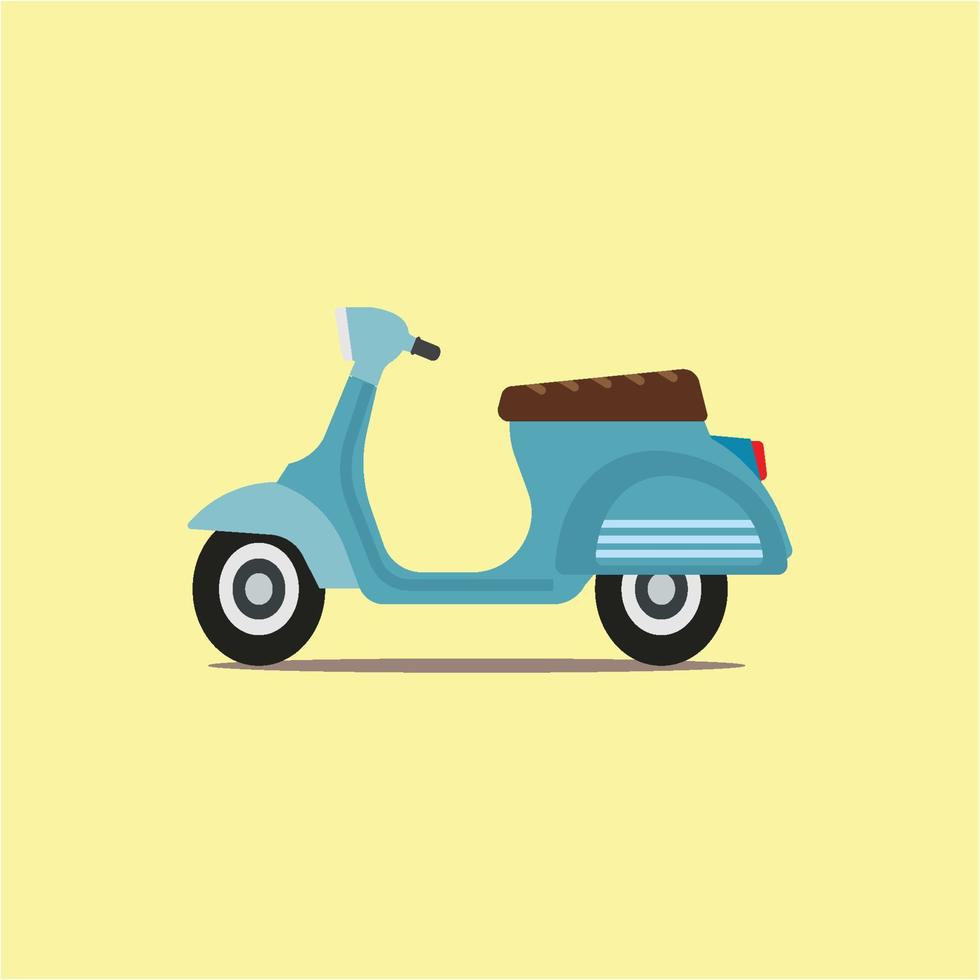 ilustración de vehículo de vector de scooter