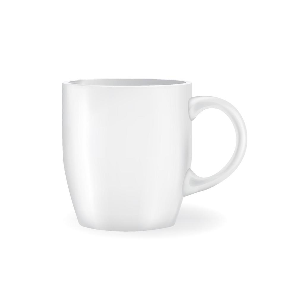 Realistic Grey Coffee or Tea Cup. Design vector