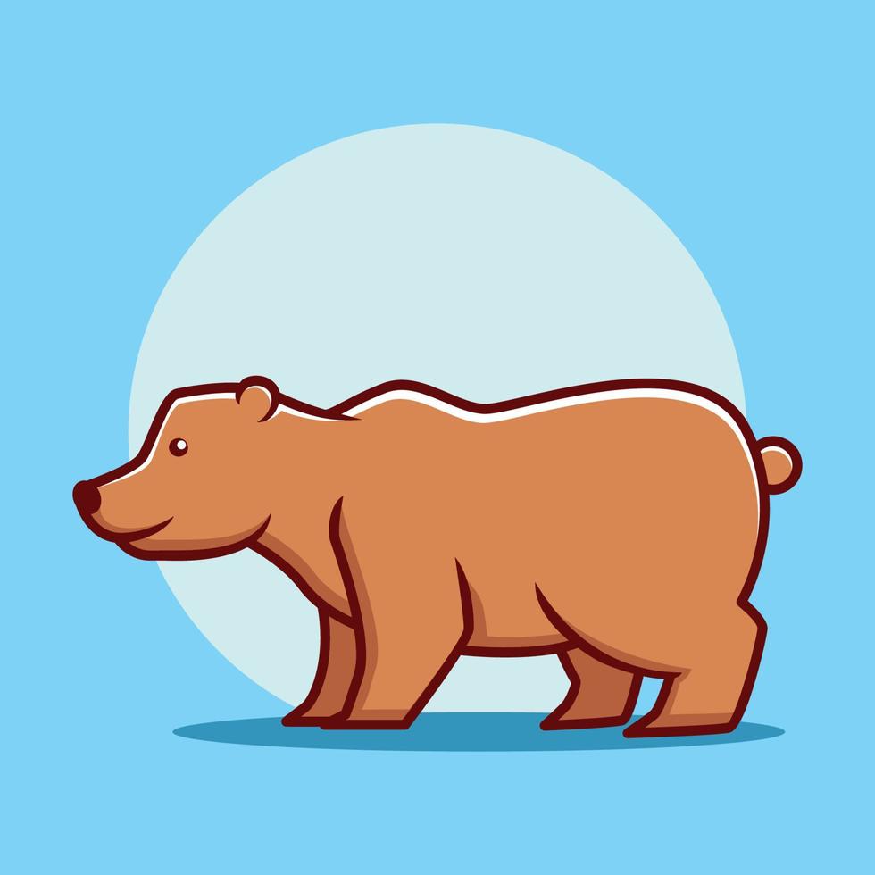 Bear cartoon vector illustration, Cute Cartoon Bear