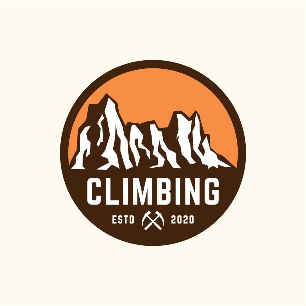 Mountain logo for adventure and outdoor logo vector