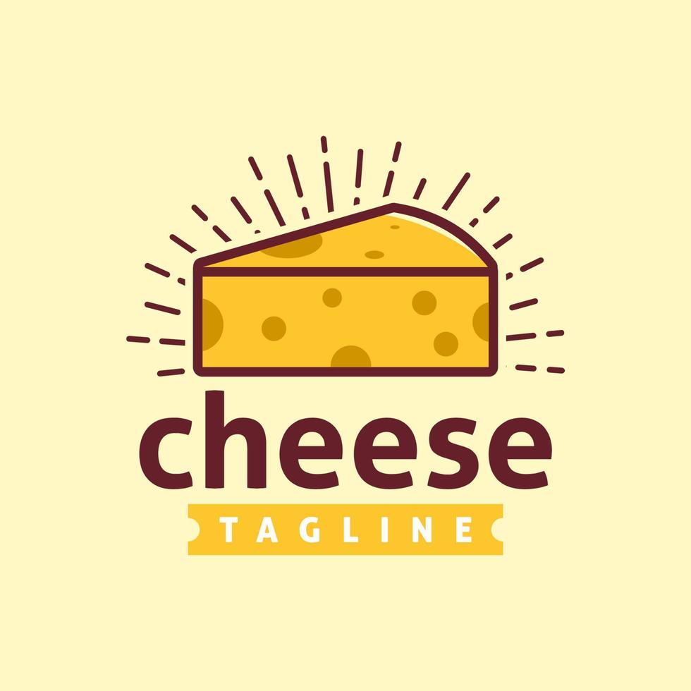 plantilla de logotipo de queso, adecuada para el logotipo de restaurante y cafetería vector