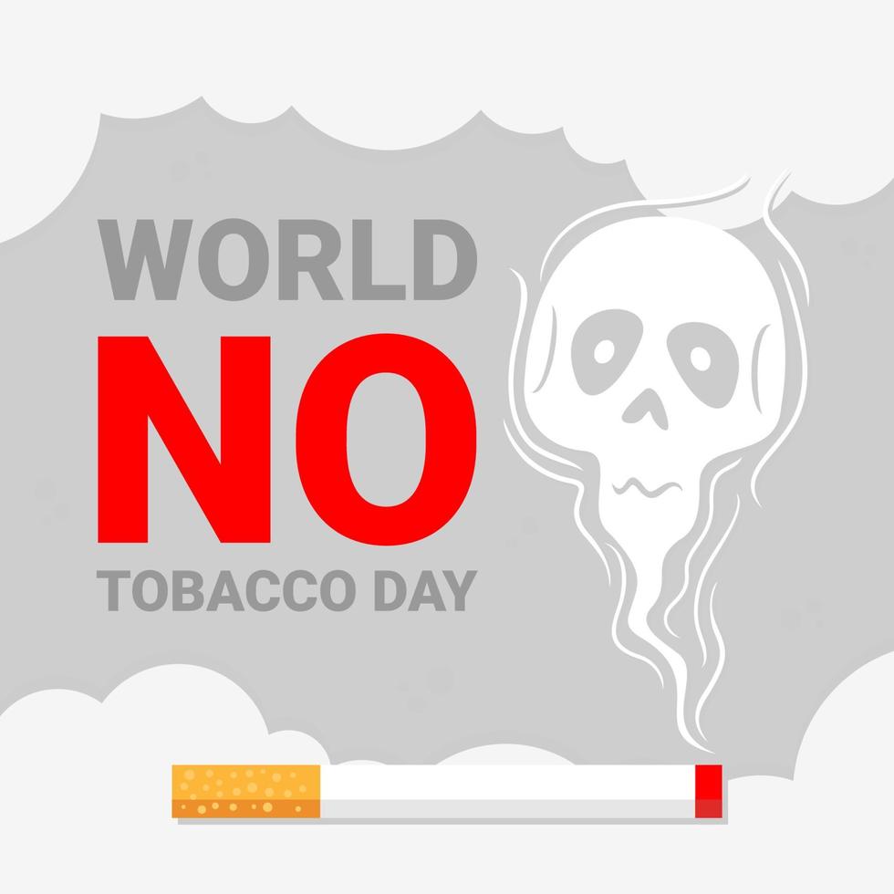 vector de ilustración del día mundial sin tabaco.