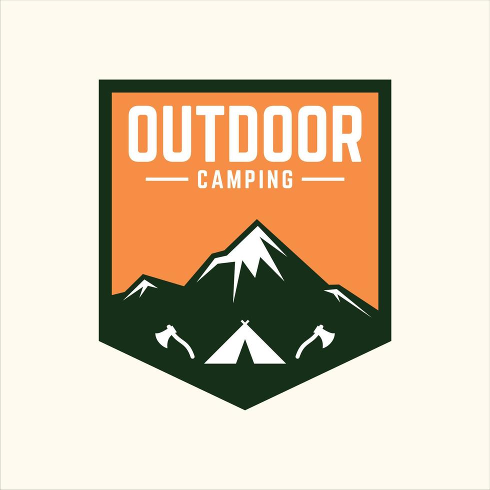 Mountain logo for adventure and outdoor logo vector