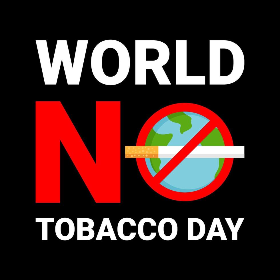 World no tobacco day illustration vector. vector