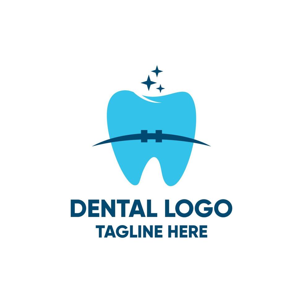 Dental Logo Tooth Design Vector Template. Dental Logo Icon Isolated On White Background