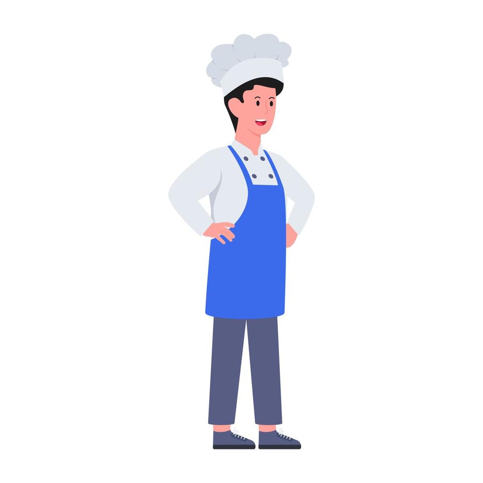 un carácter profesional de chef vector