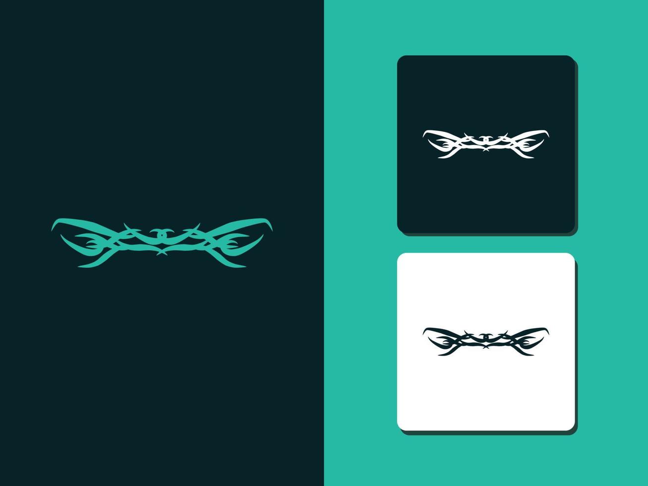 Dividers tattoo ornaments line style symbol Vector