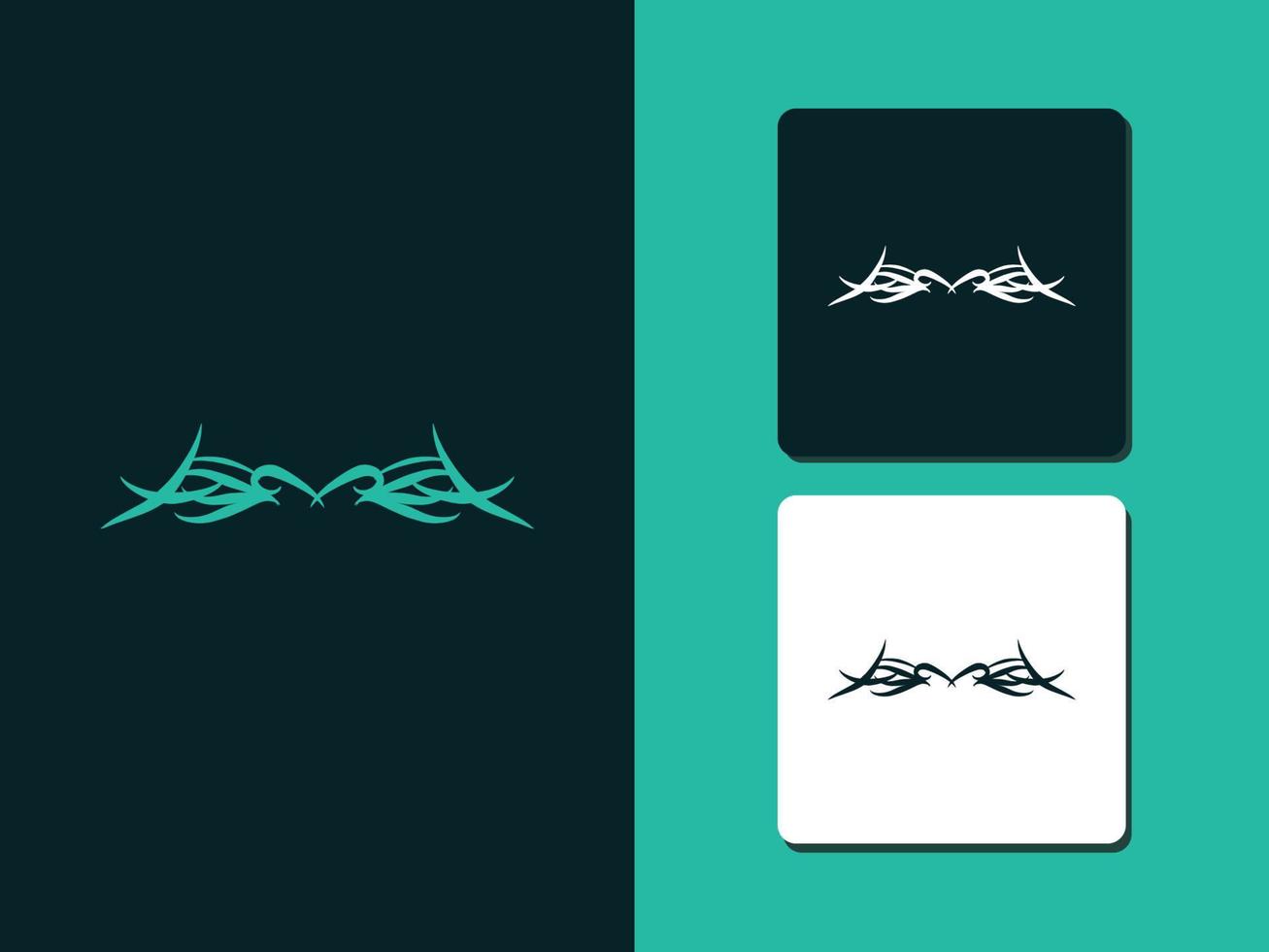 Dividers tattoo ornaments line style symbol Vector